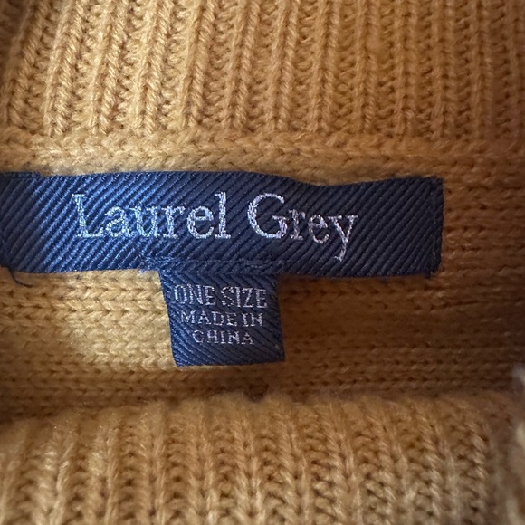 Mustard Sweater Poncho - Picture 5 of 9